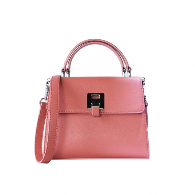 Pink Women's Genuine Leather Shoulder Bags