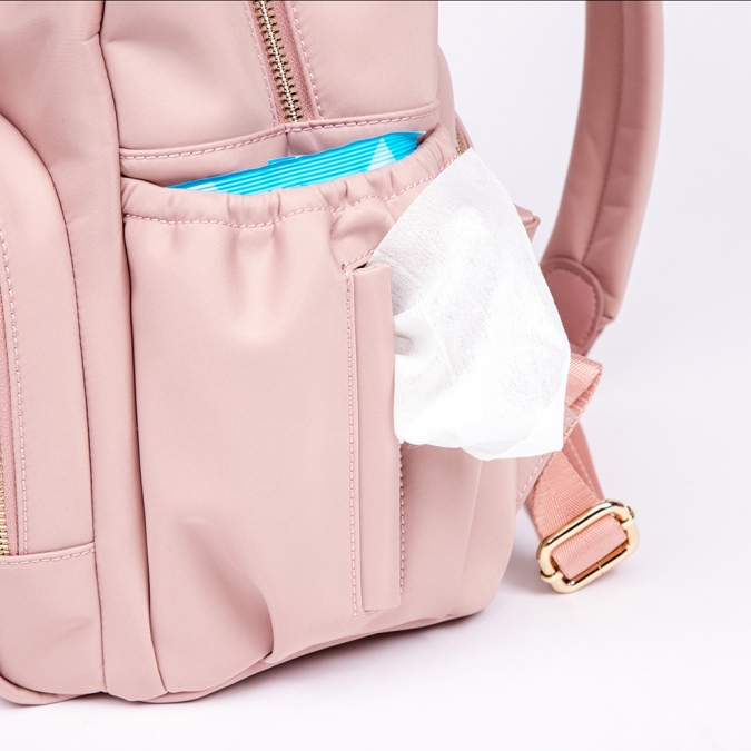 mochila de pañal de mamá ligera impermeable personalizada con bolsillo interior extraíble 