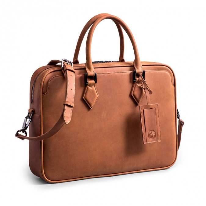 maletín de hombre de cuero vintage marrón personalizado 
