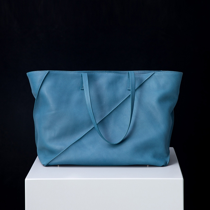 nuevo bolso grande de cuero genuino suave de diseñador de moda 