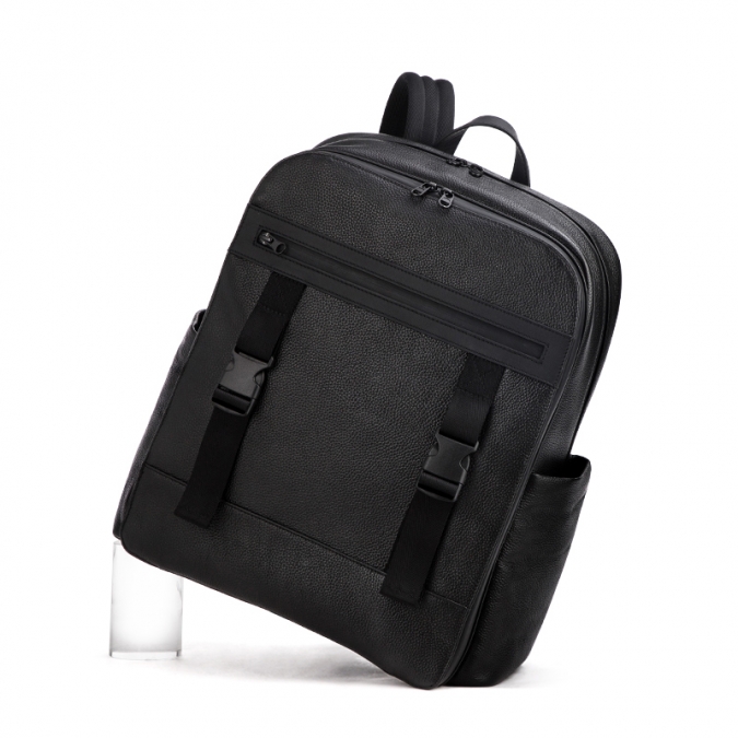mochila para portátil de gran capacidad de lujo de grano completo con logotipo personalizado 